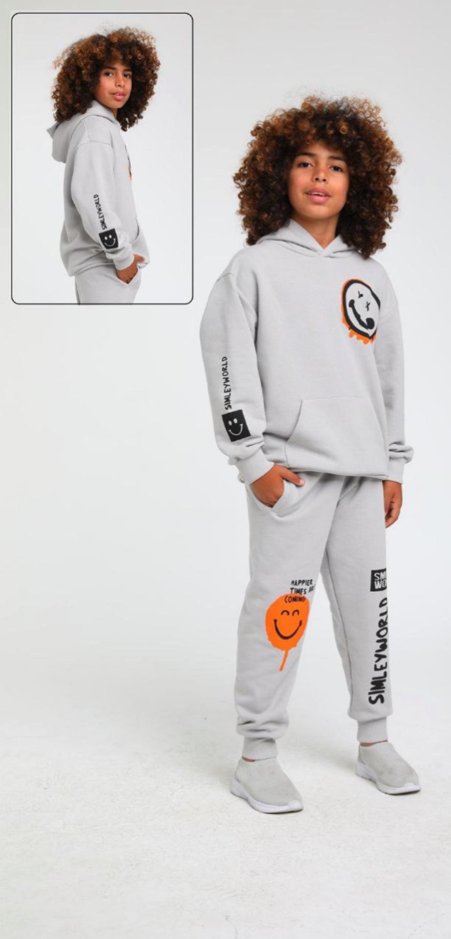 Grey 2 Piece Tracksuit Set-Happier Times Are Coming