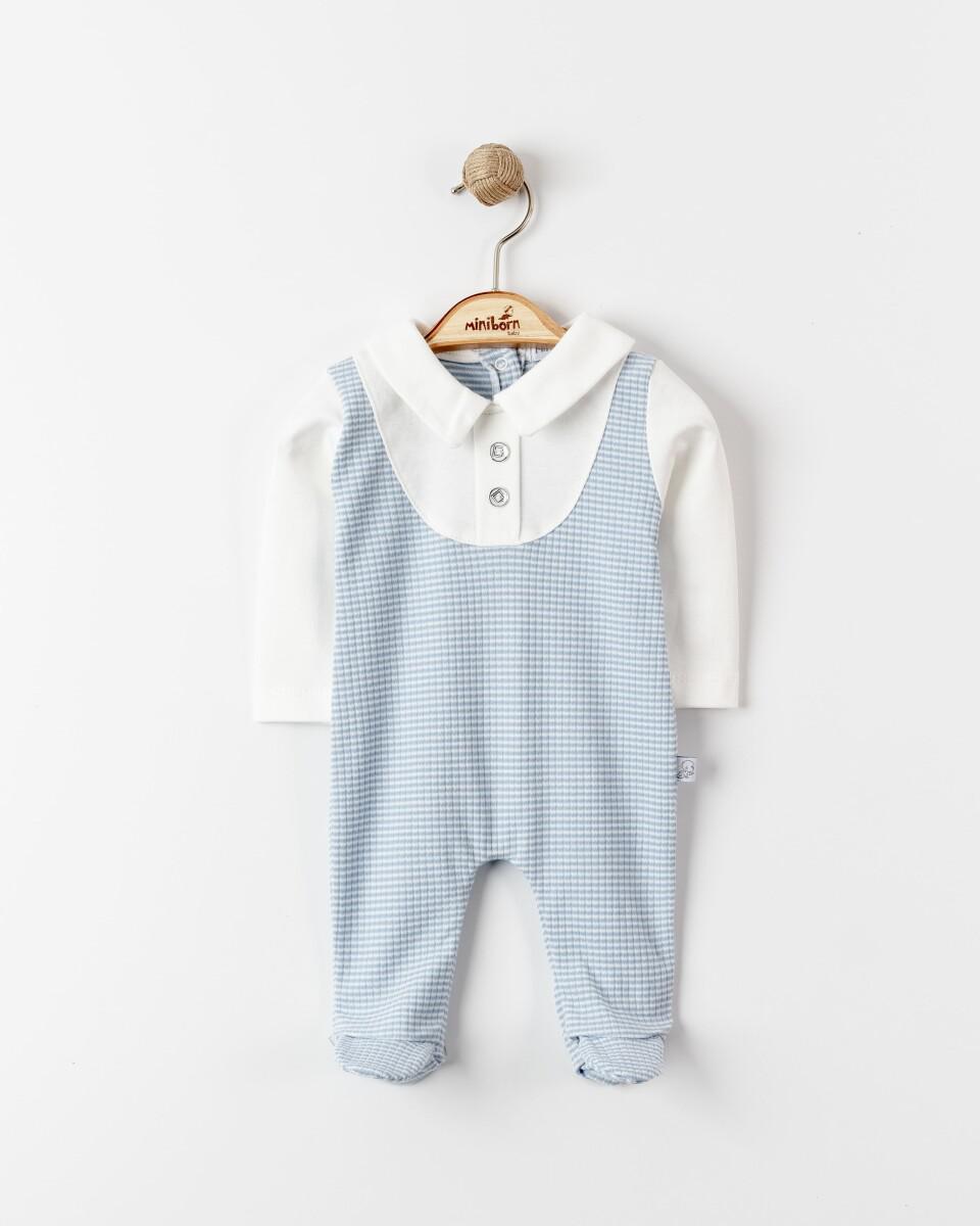 Miniborn Baby Blue Romper