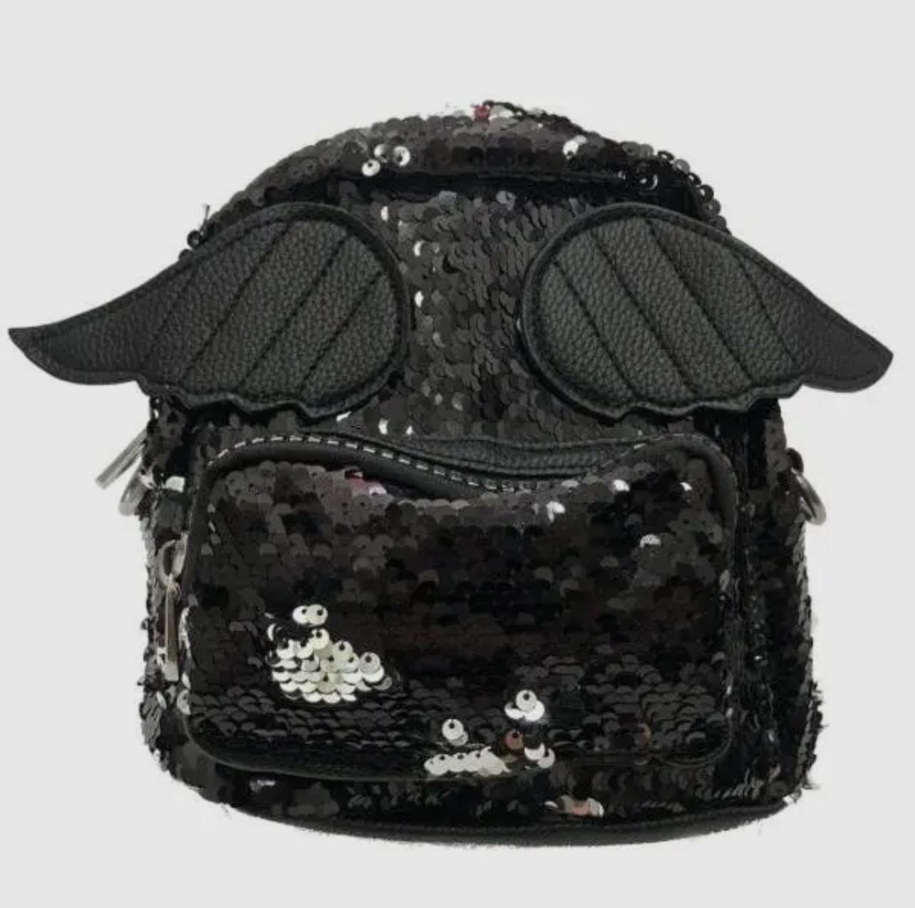 Black Wings Sequin Bag