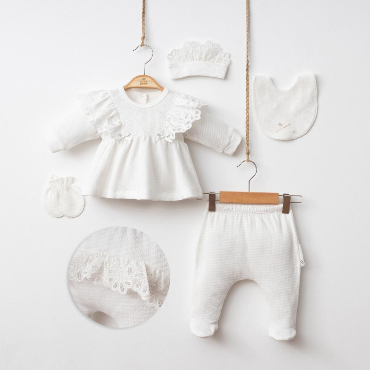 Ivory-Baby Girl Newborn 5 Piece Set