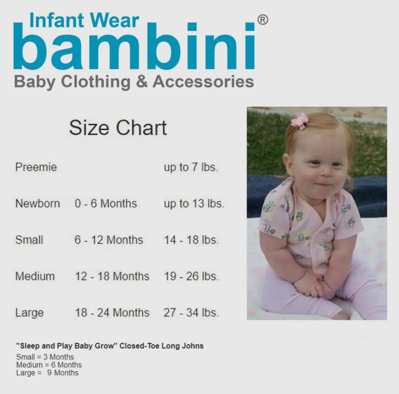 Bambini Preemie Long Sleeve Side Snap