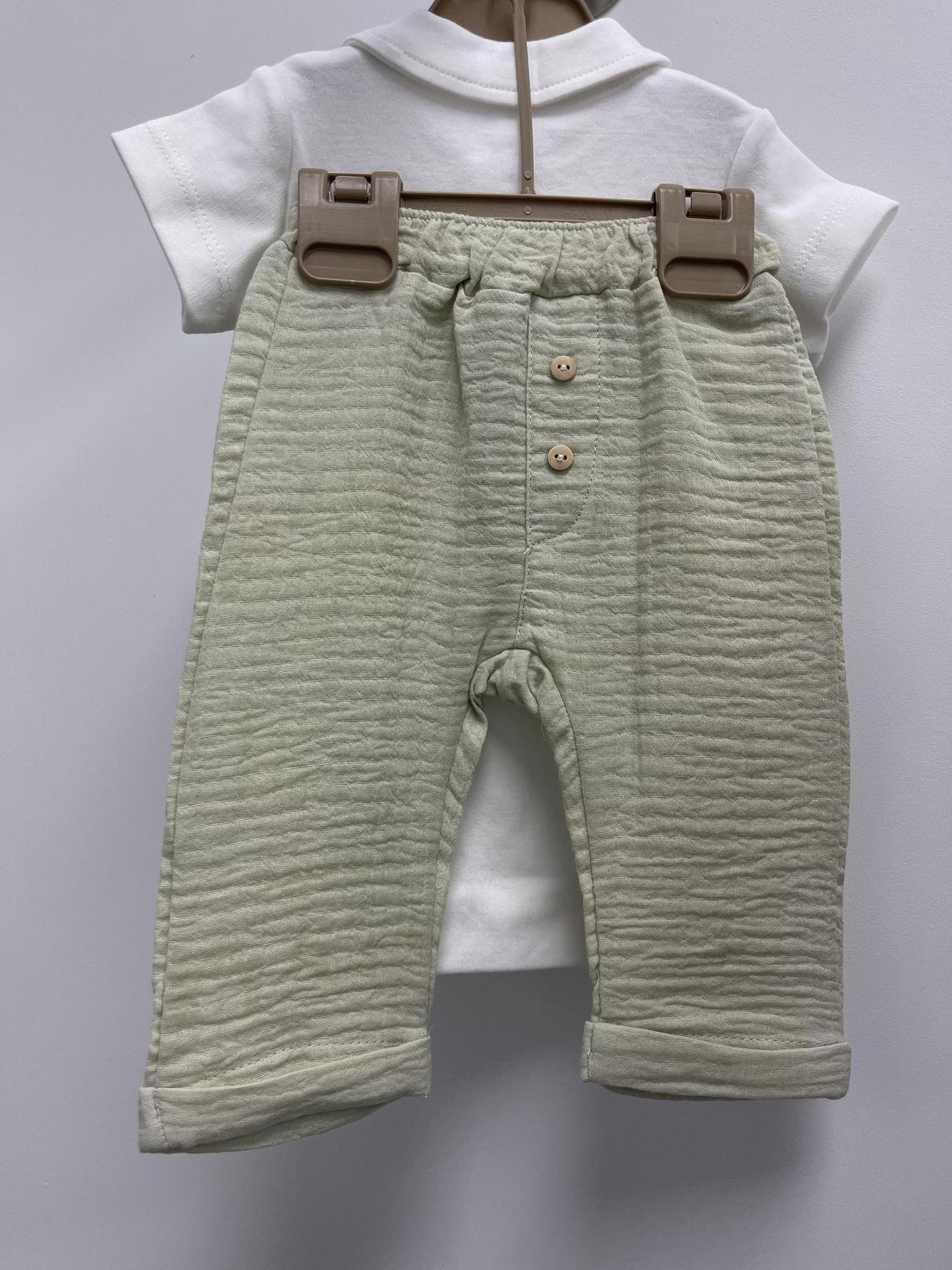 Baby Boy Outfit Pistachio Color Set