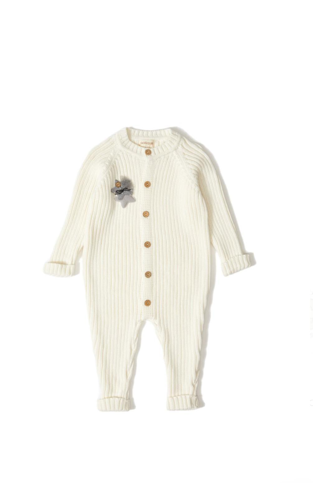 Knit Romper With Stars Detail