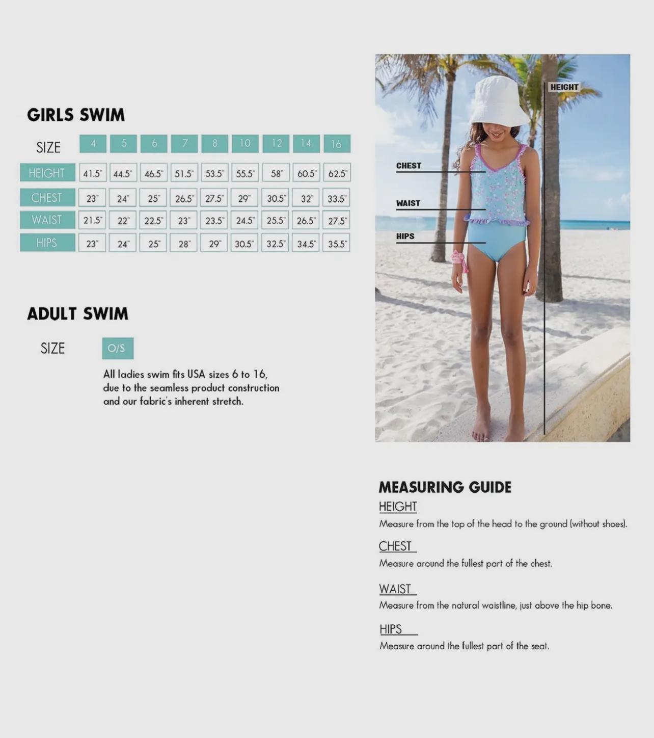 Girls One Shoulder Printed Bikini