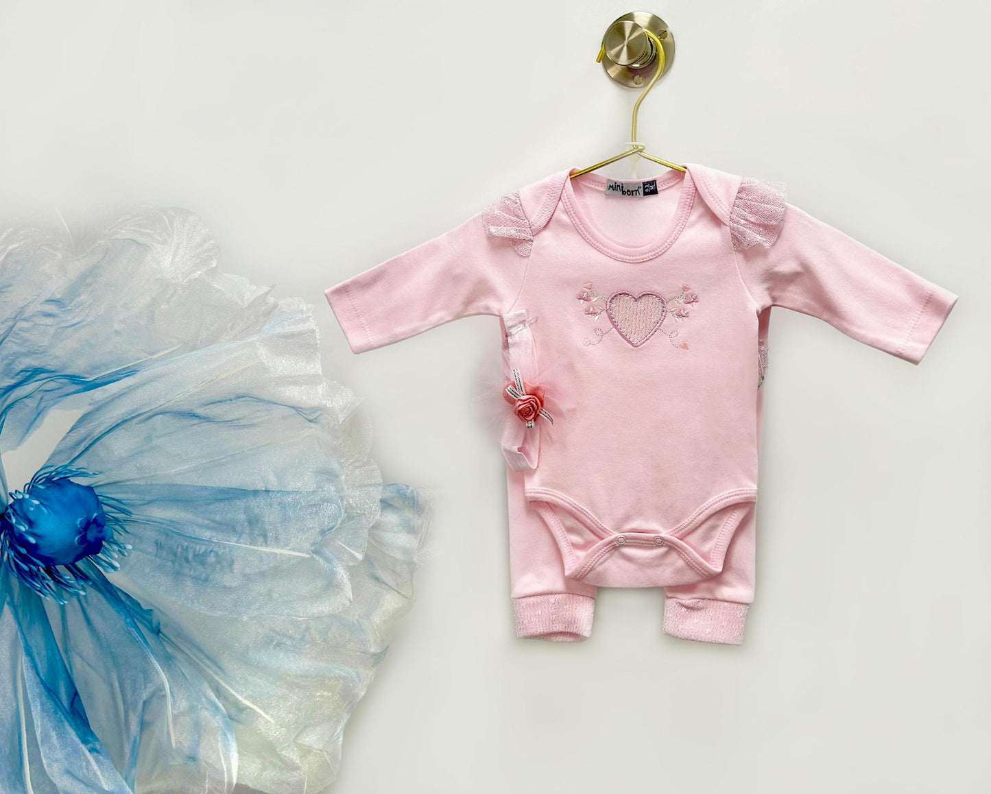 Pink Heart Baby 3-Piece Set