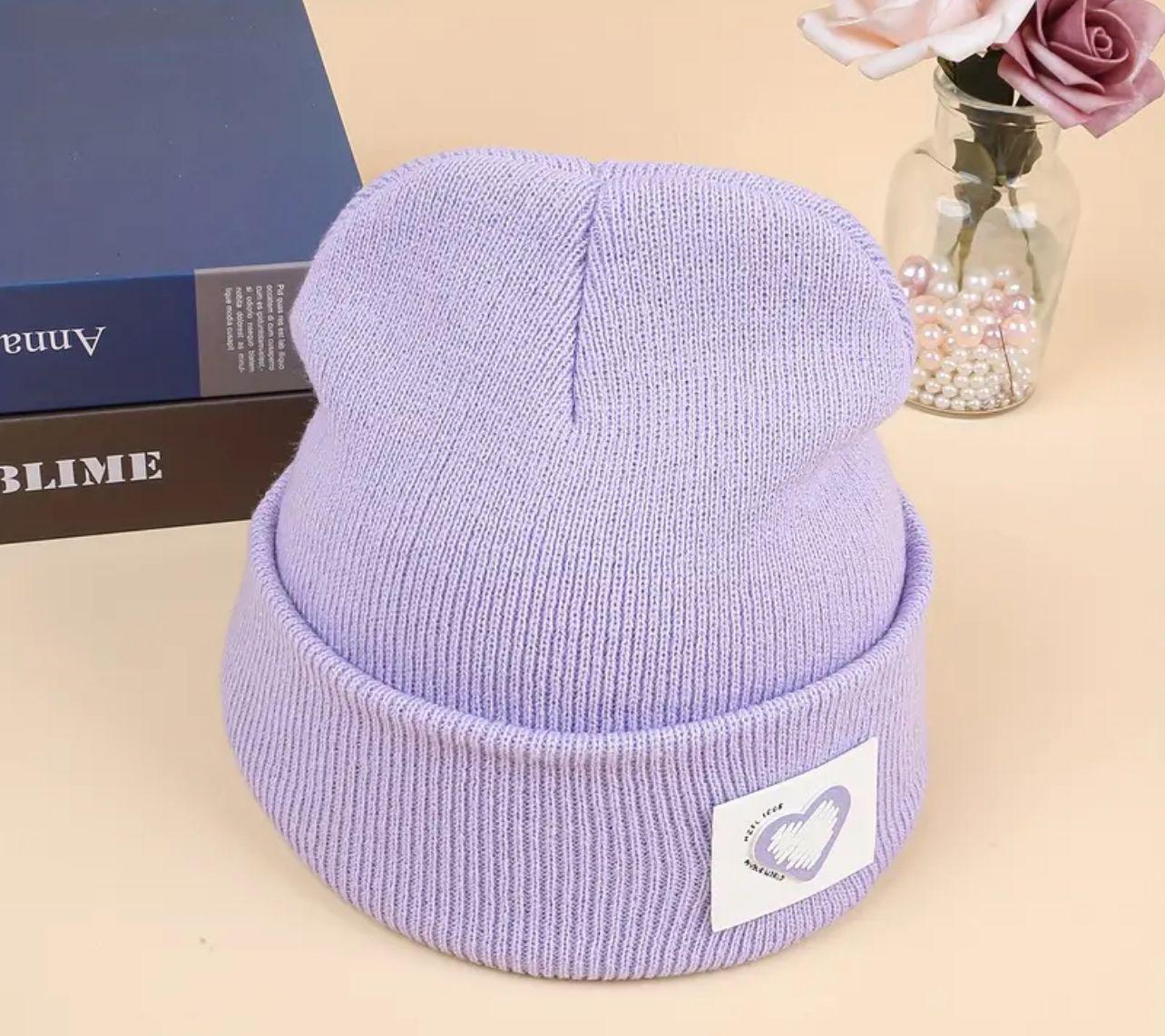 Knit Beanie with heart