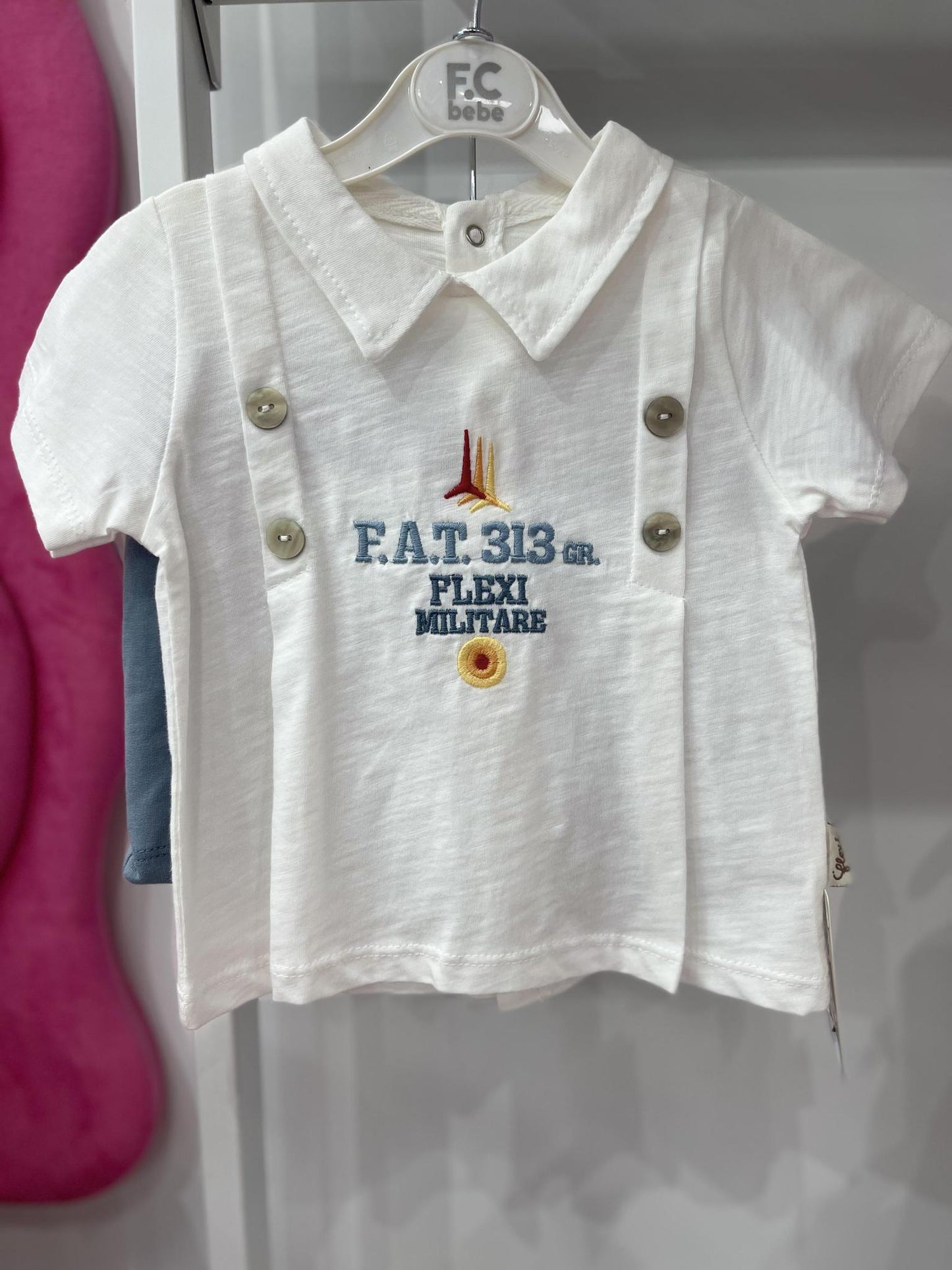 Flexi White Tshirt with Shorts Set