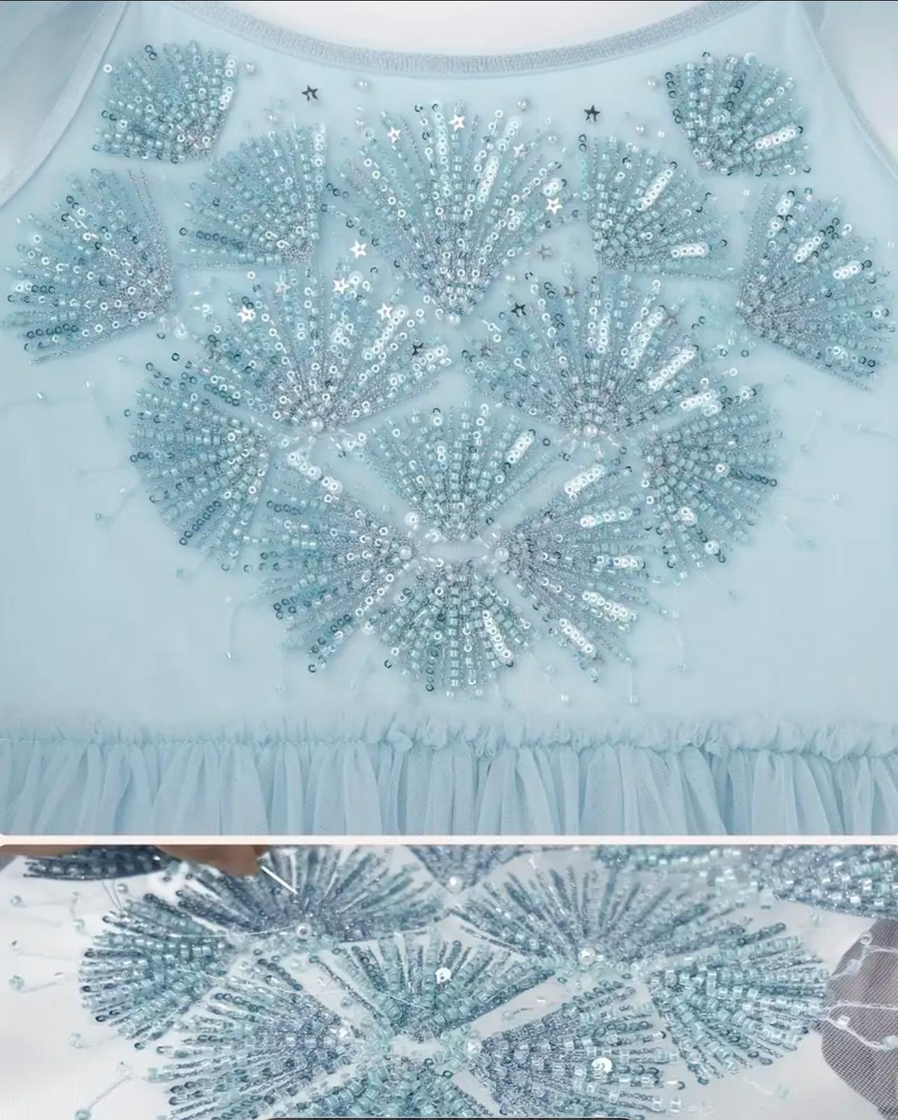 Ice Blue Tulle Dress