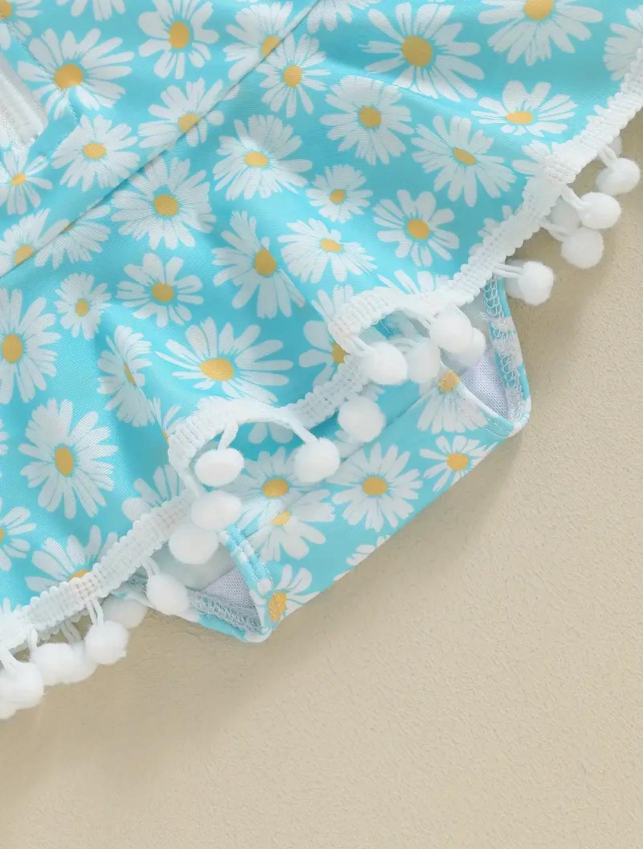 Girls Daisy Sun Protective Swimwear