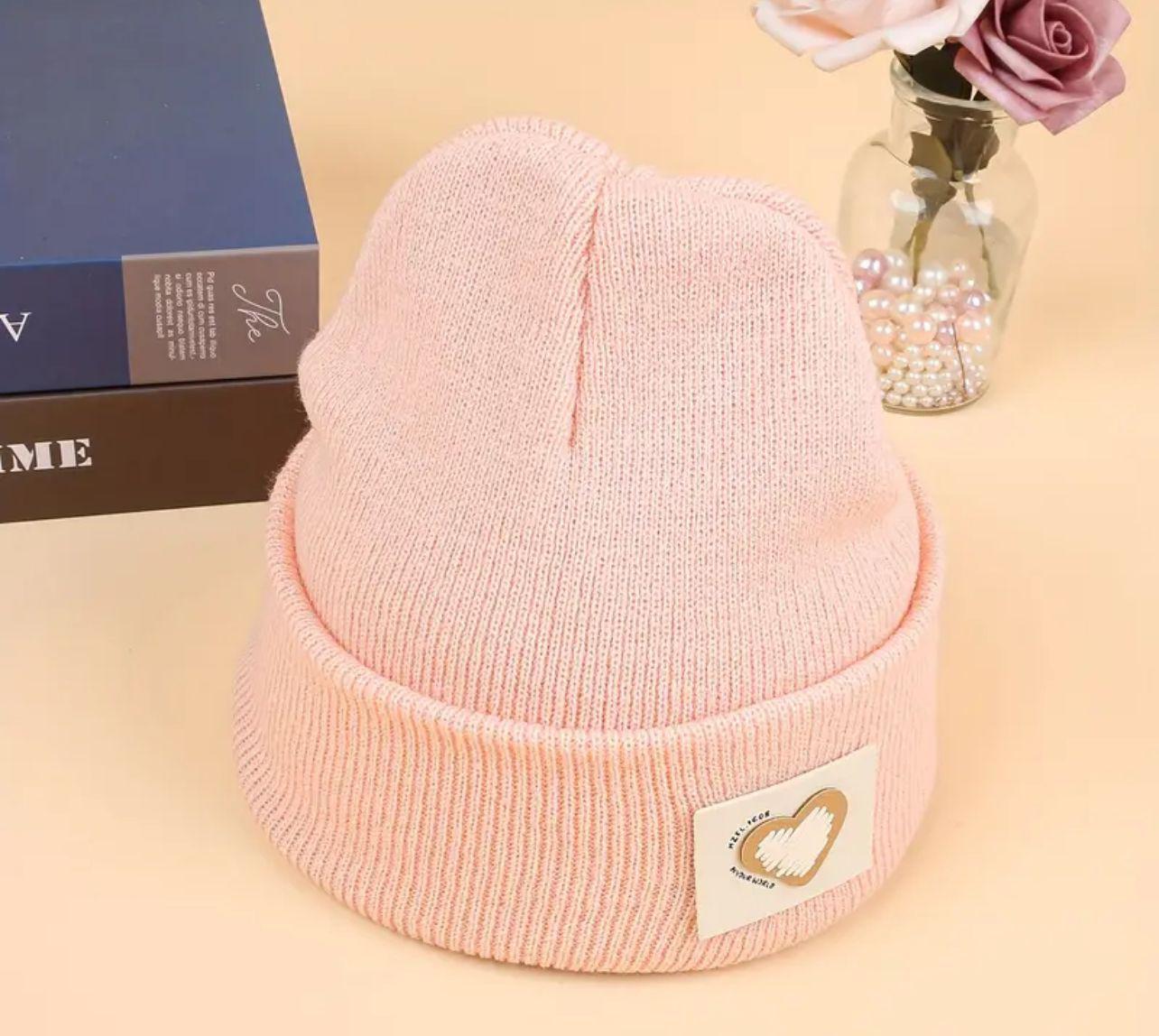 Knit Beanie with heart