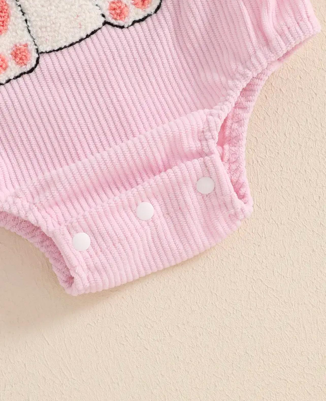 Baby Girl Pink Bunny Romper with Headband