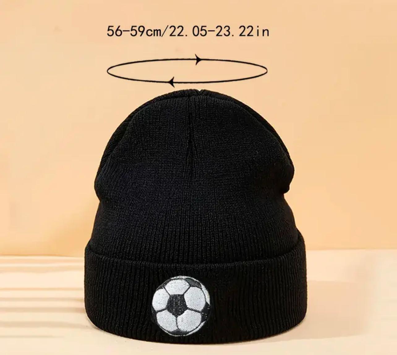 Unisex Soccer Pattern Beanie