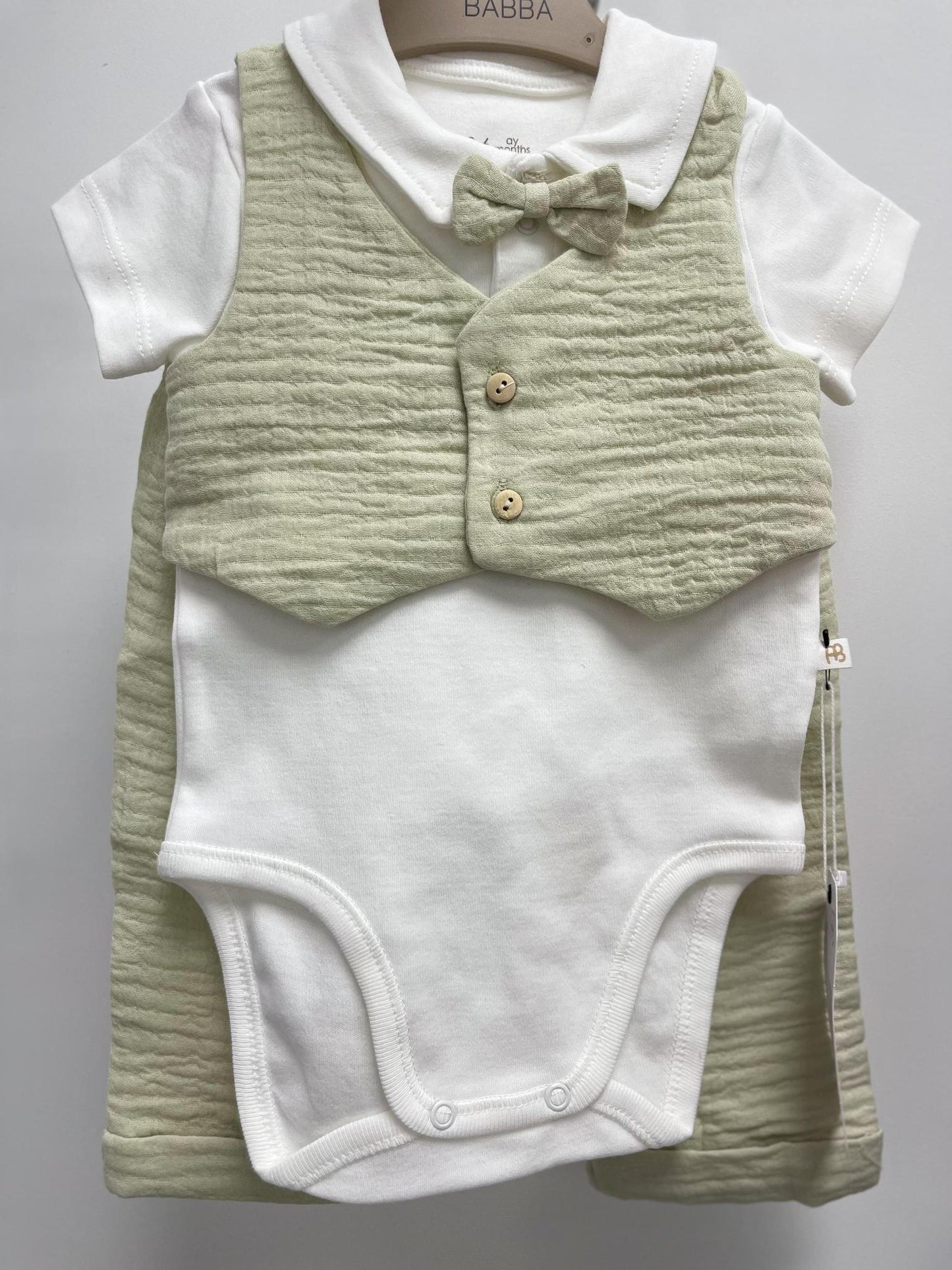 Baby Boy Outfit Pistachio Color Set