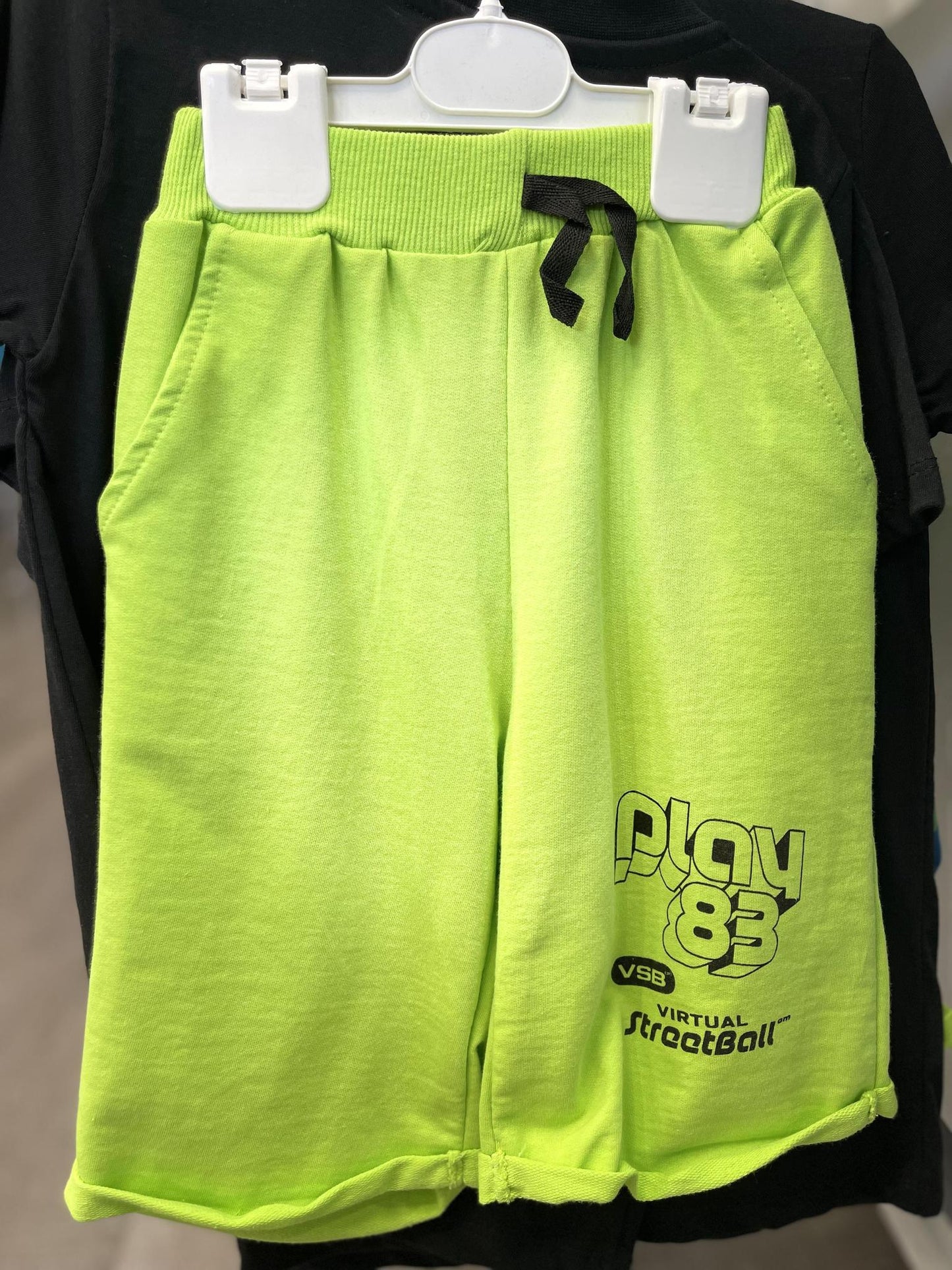 Boys Black and Neon Shorts Set - Play 83