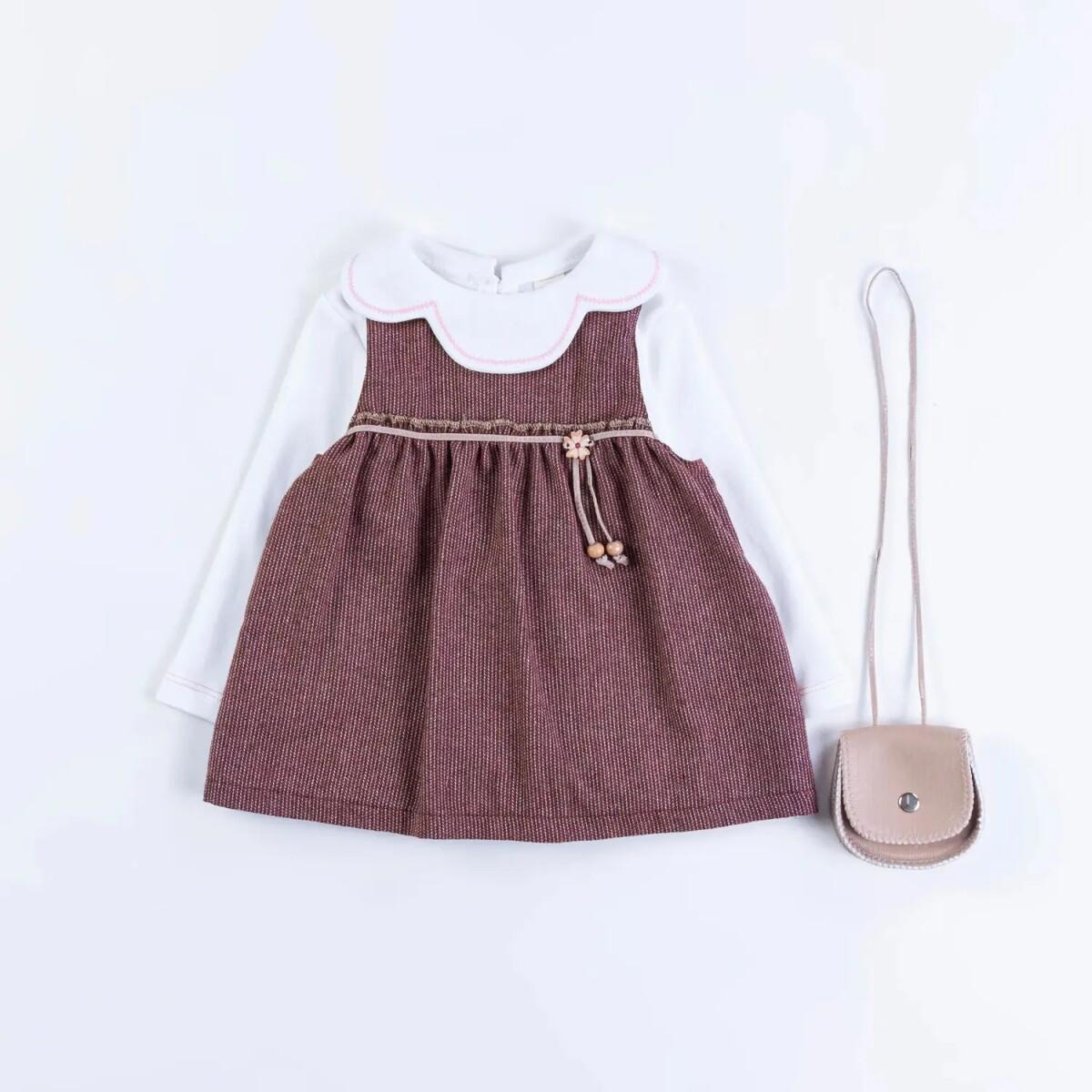 Bombili burgundy dress with purse