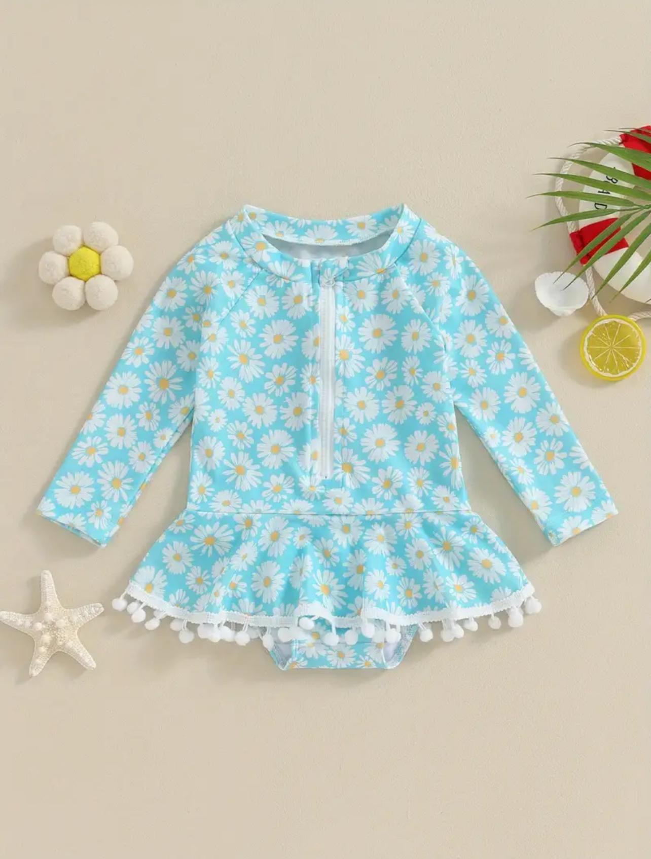 Girls Daisy Sun Protective Swimwear