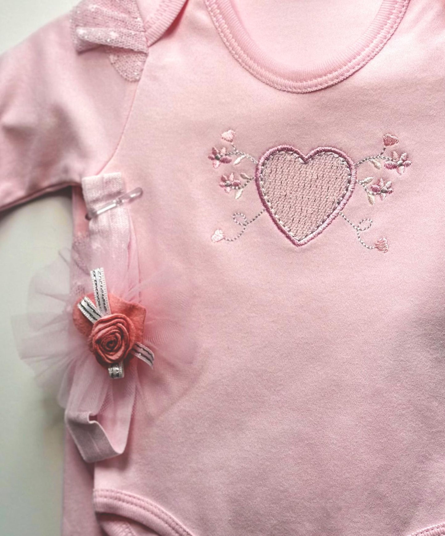 Pink Heart Baby 3-Piece Set