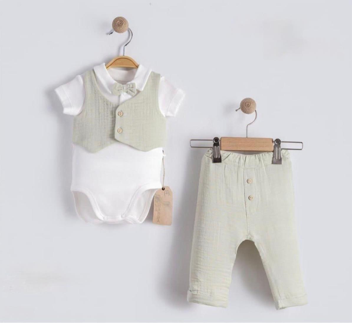 Baby Boy Outfit Pistachio Color Set