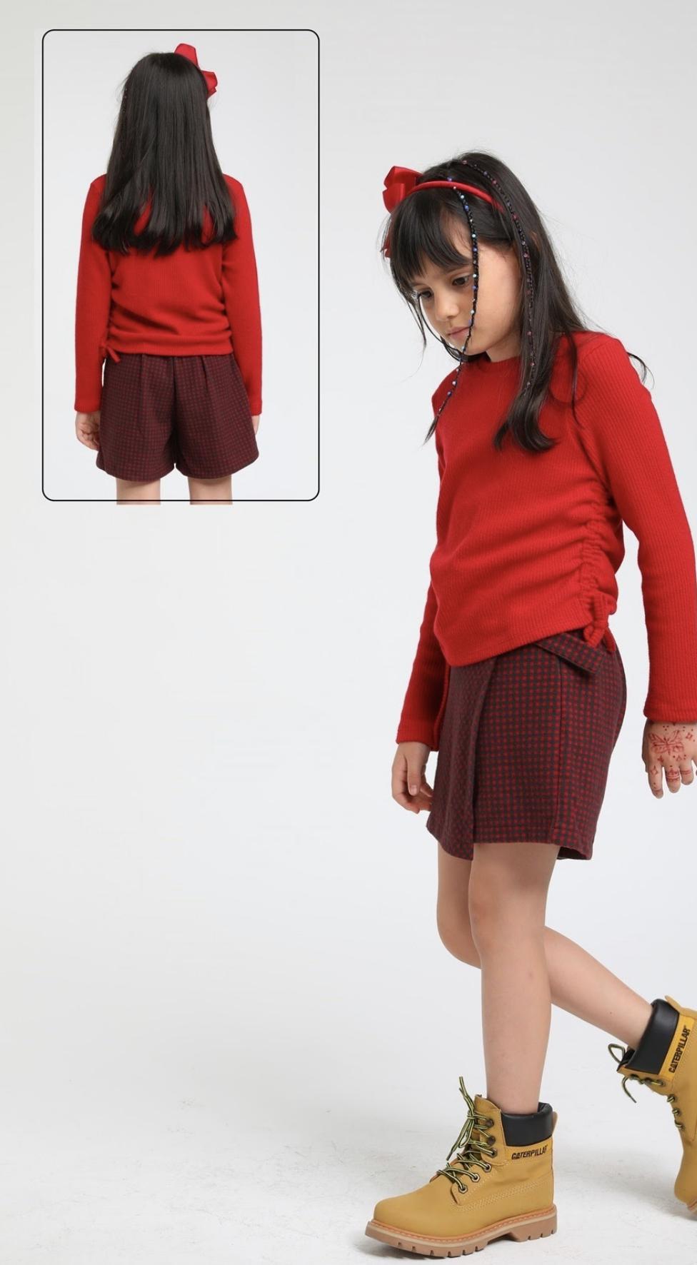 Red Checker Skort