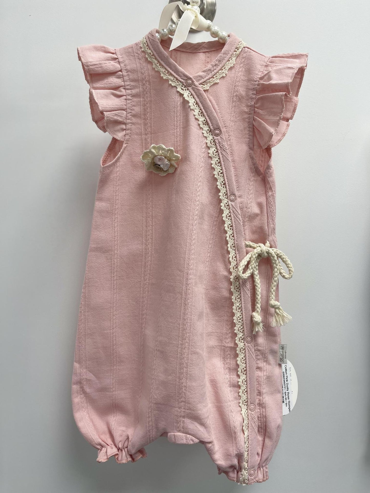 Cotton Pink Dusty Rose Romper