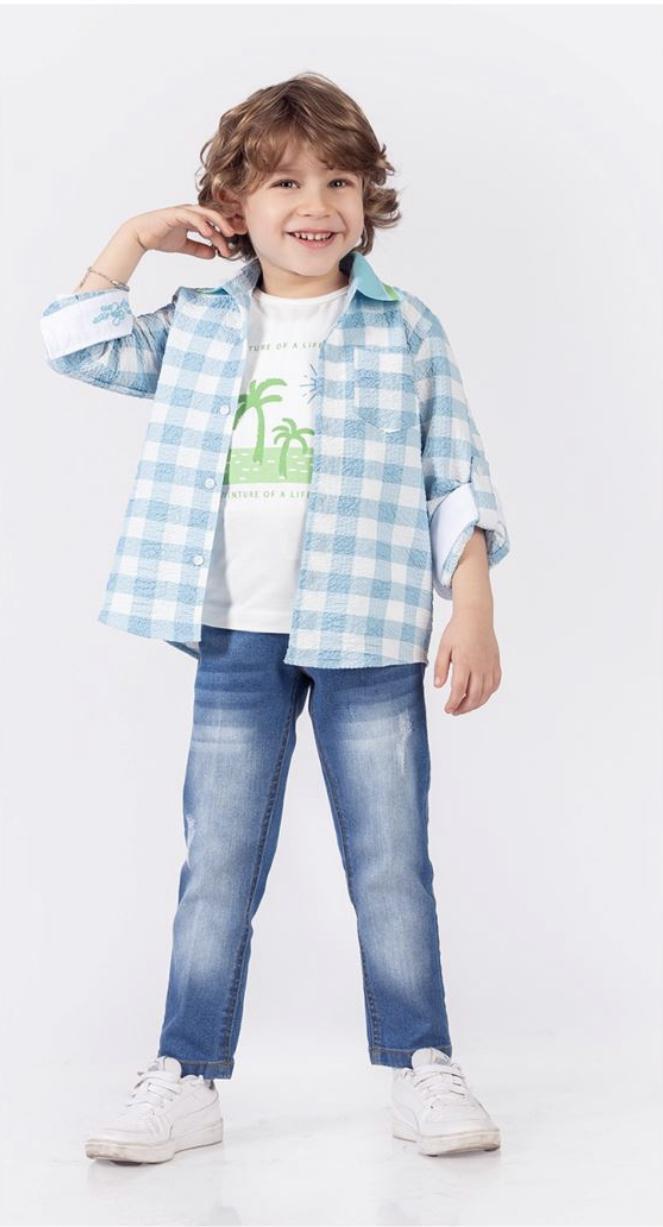 3 Piece Shirt and Jean Set