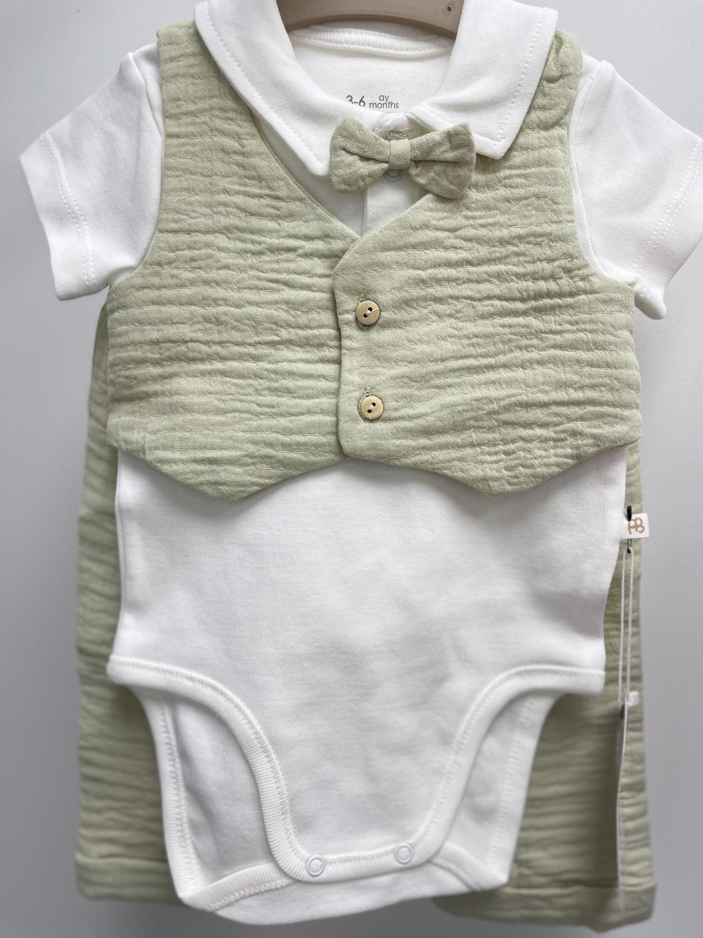 Baby Boy Outfit Pistachio Color Set