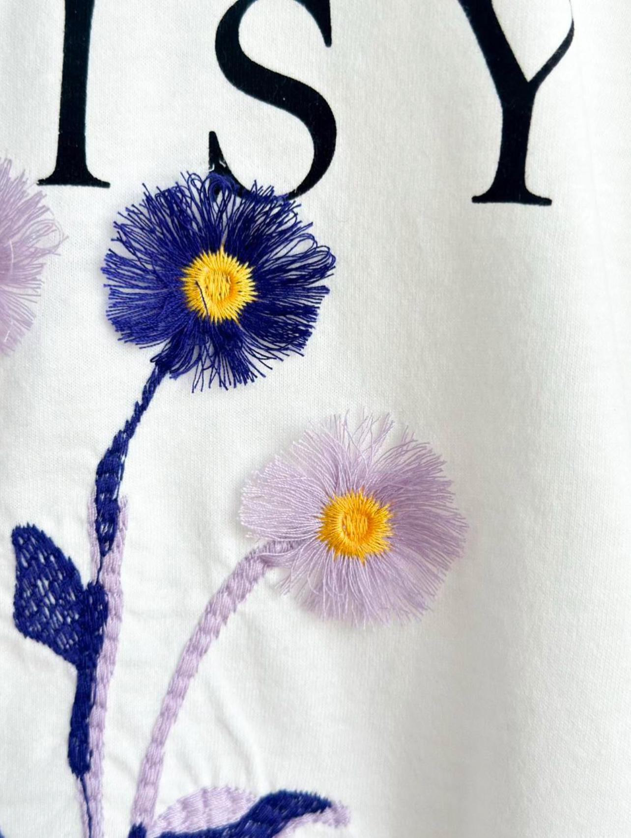 Girls Daisy tshirt and leggings set - Purple
