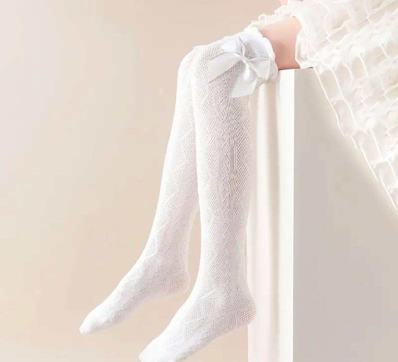 Girls Bow Knot Over The Knee Socks