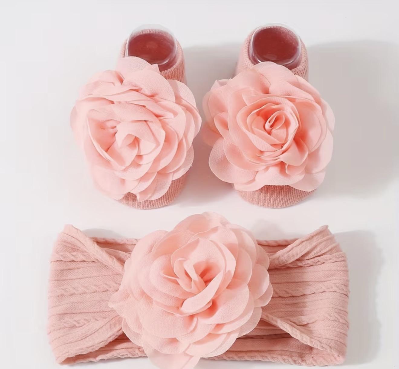 2 Pcs Baby Headband with Baby Socks