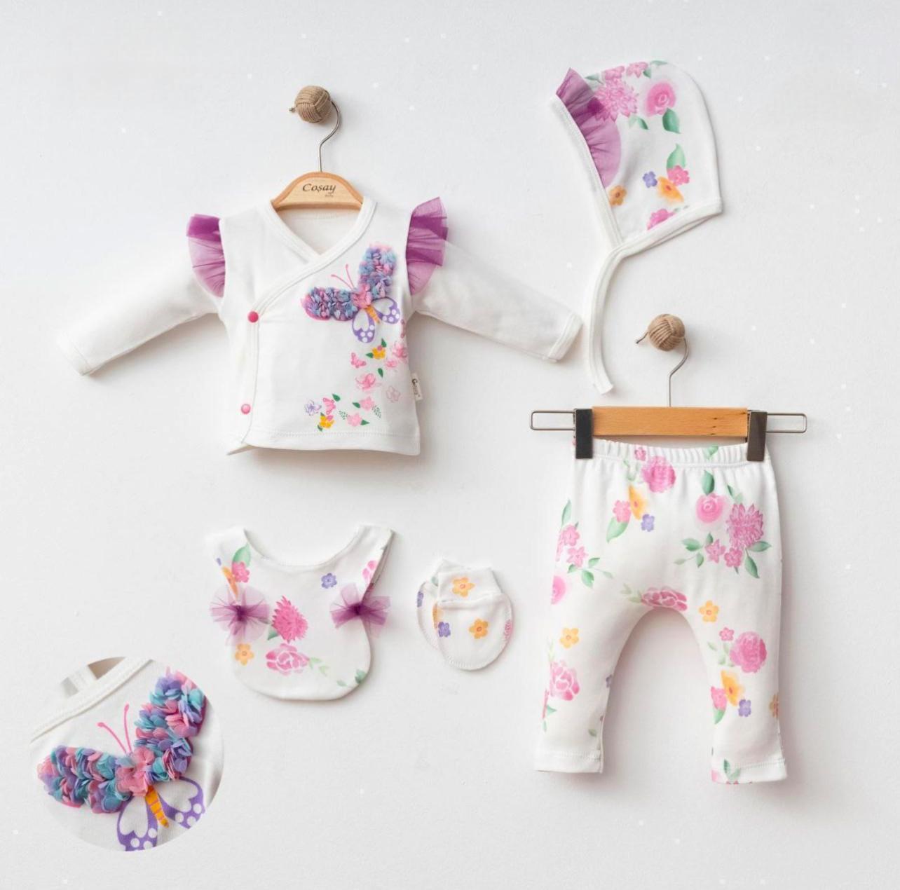 Baby Girl Butterfly 5 Piece Set