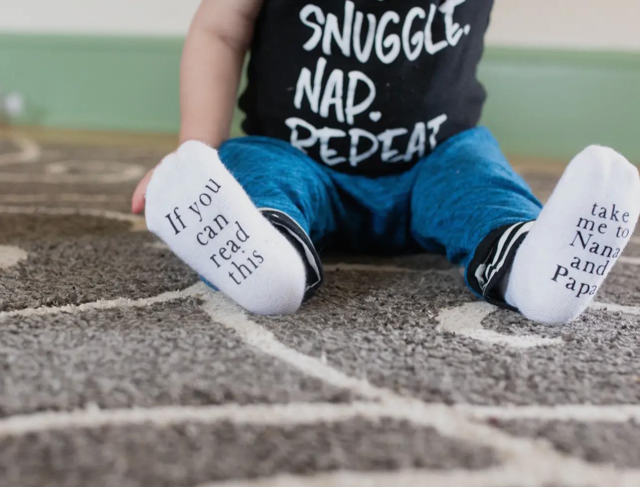 Take me to Nana's and Papa's Socks