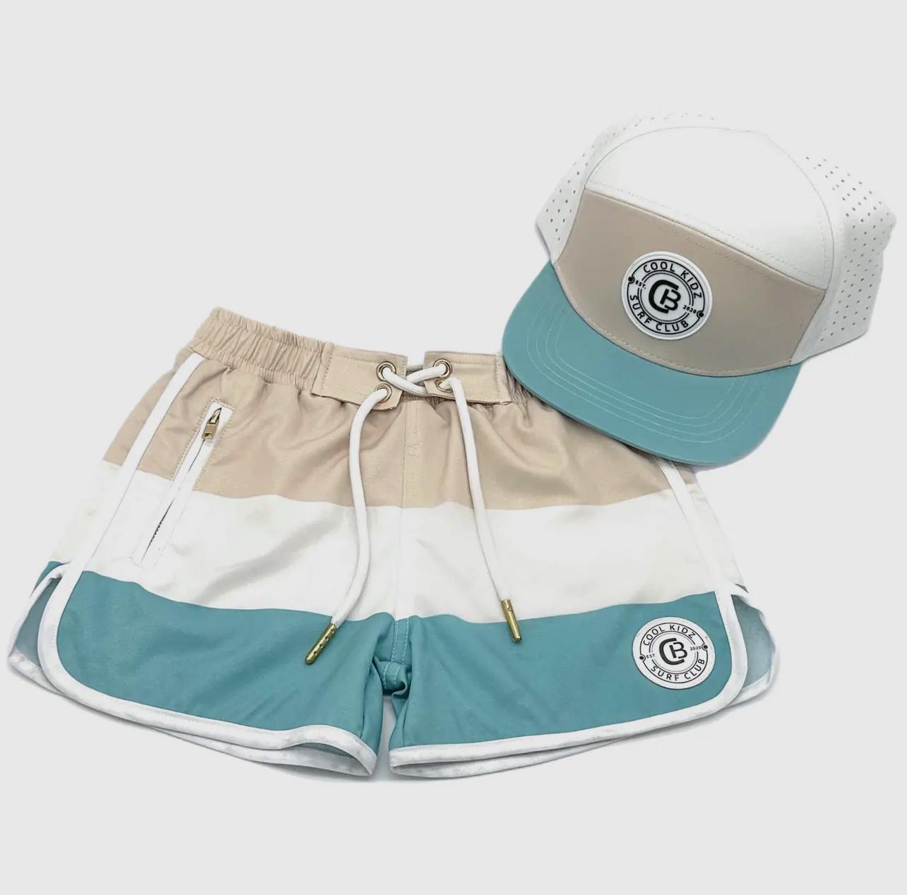 Tri Color Swim Trunks
