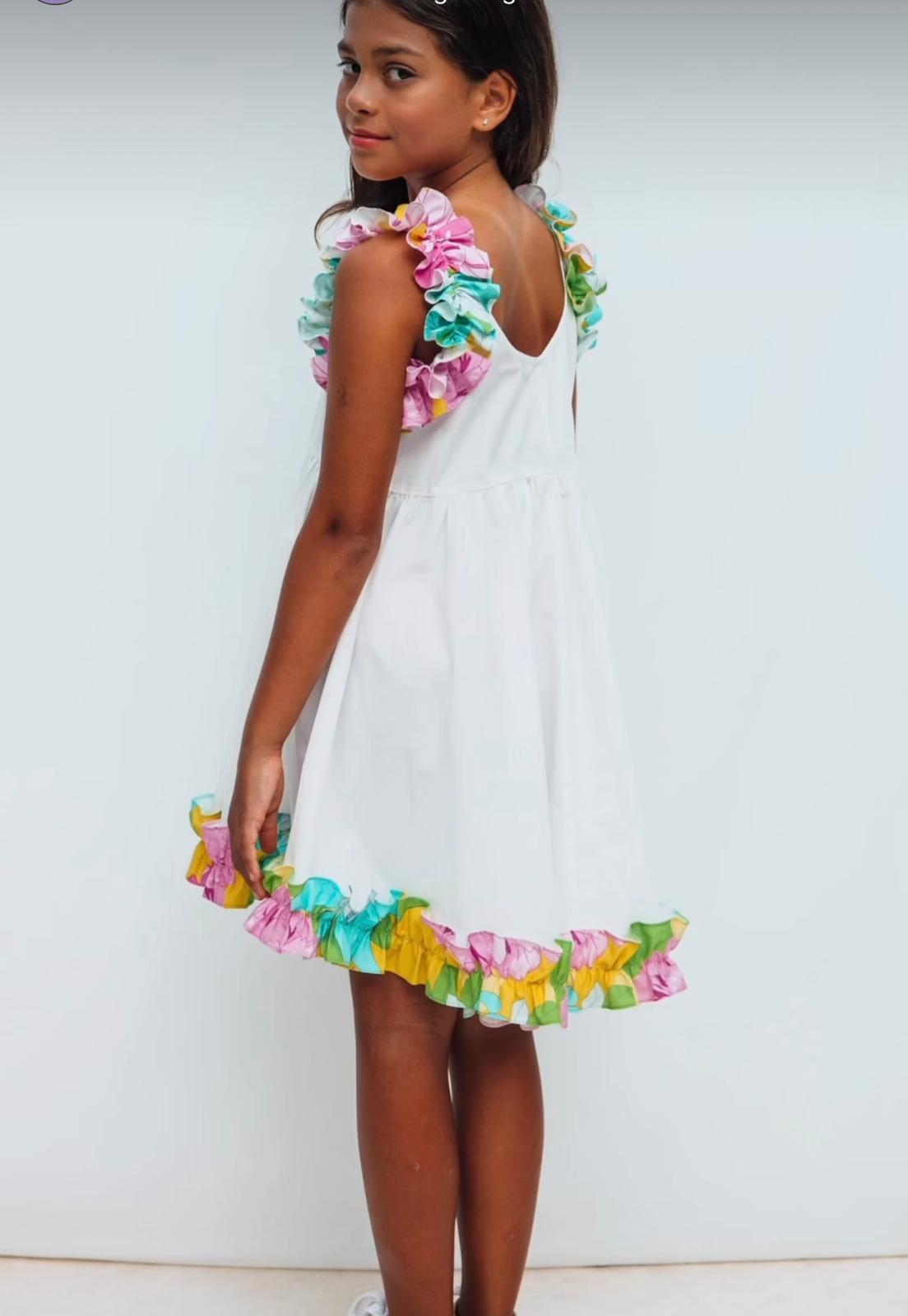 Sheshe Off White Floral Dress
