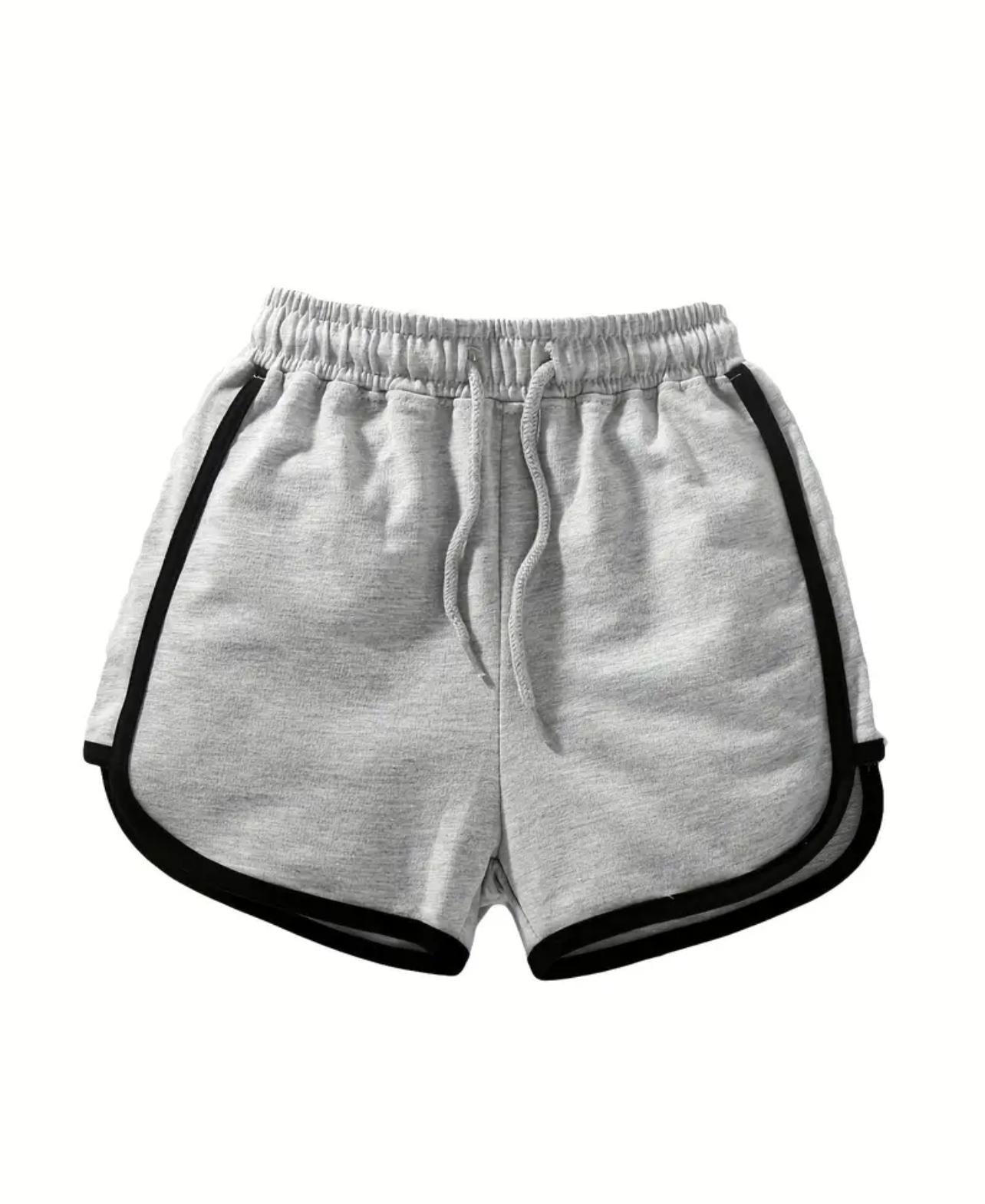 Boys Grey Cotton Sport Shorts
