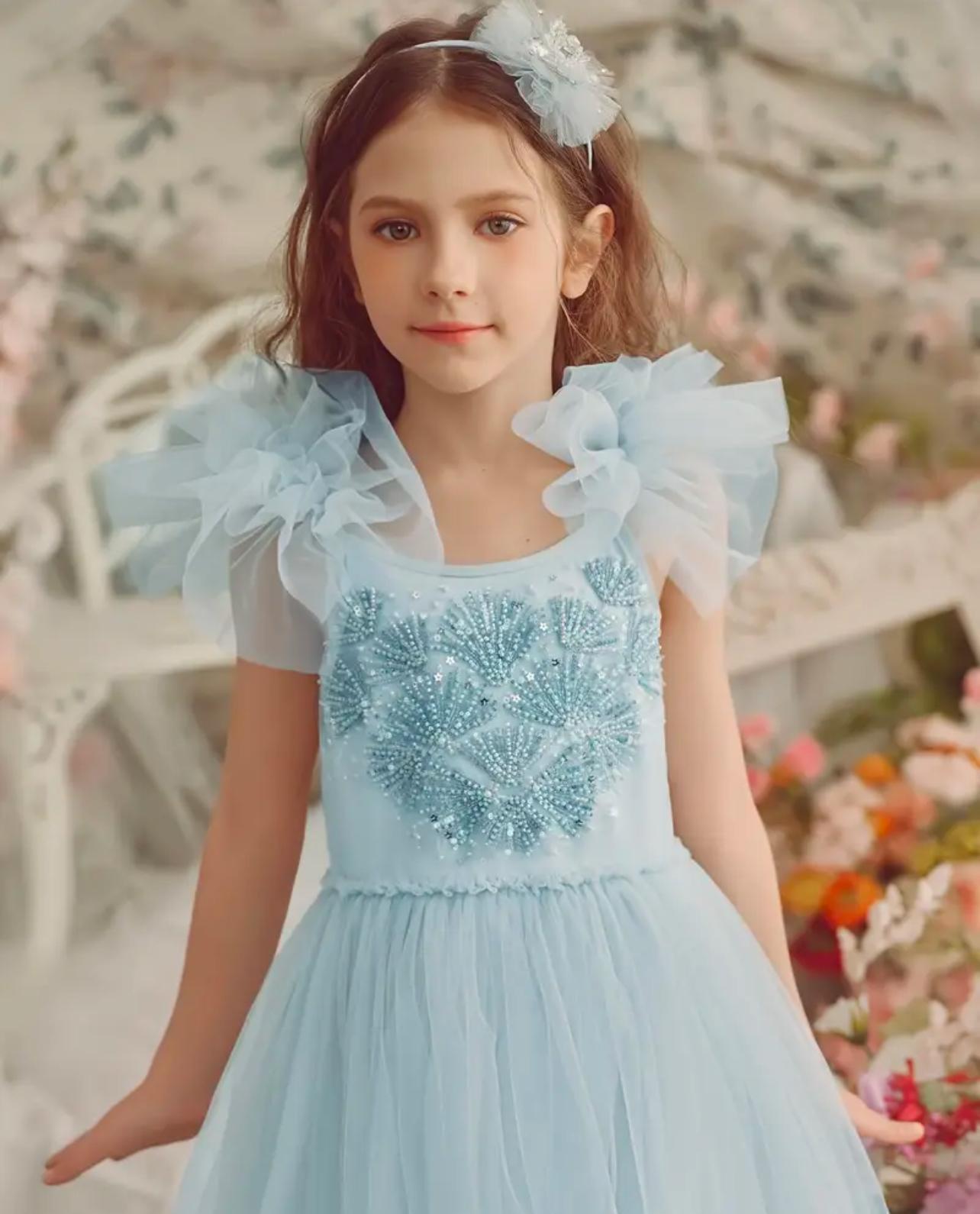 Ice Blue Tulle Dress