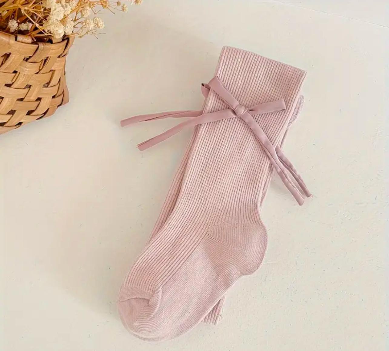 Lilac Bow Tights
