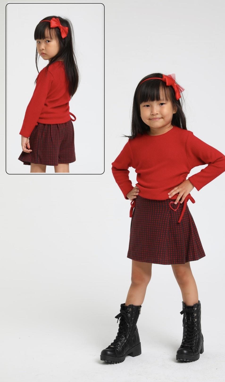 Red Checker Skort