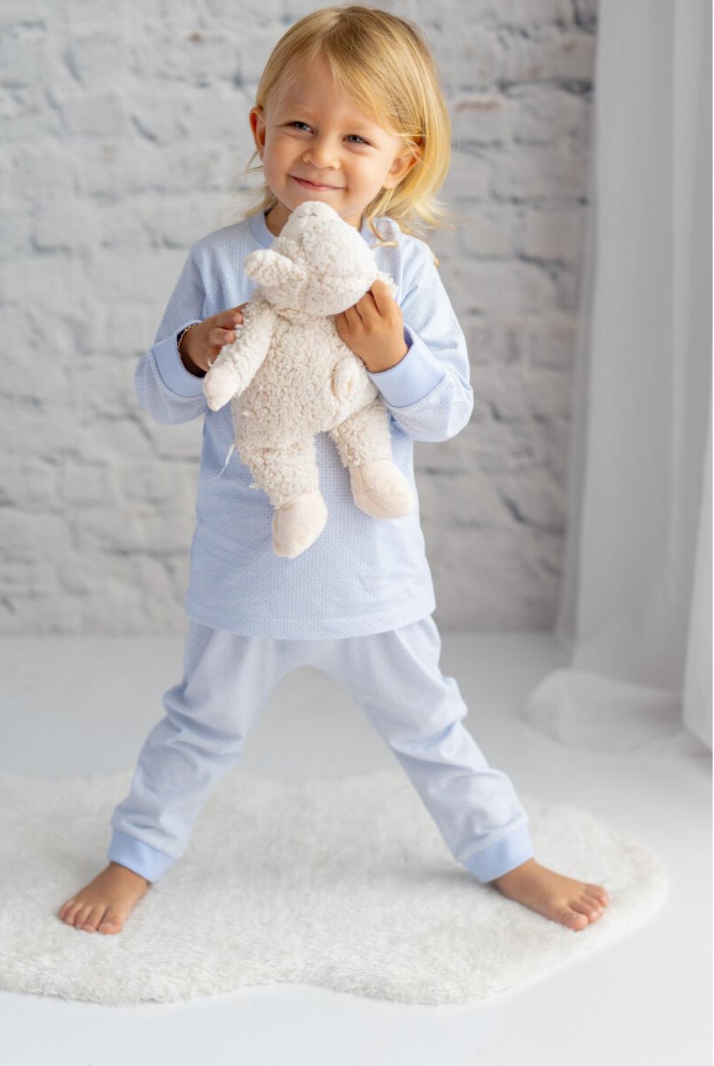 Baby Blue 2 Piece Pajamas Set