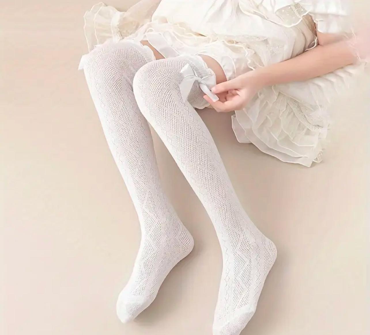 Girls Bow Knot Over The Knee Socks