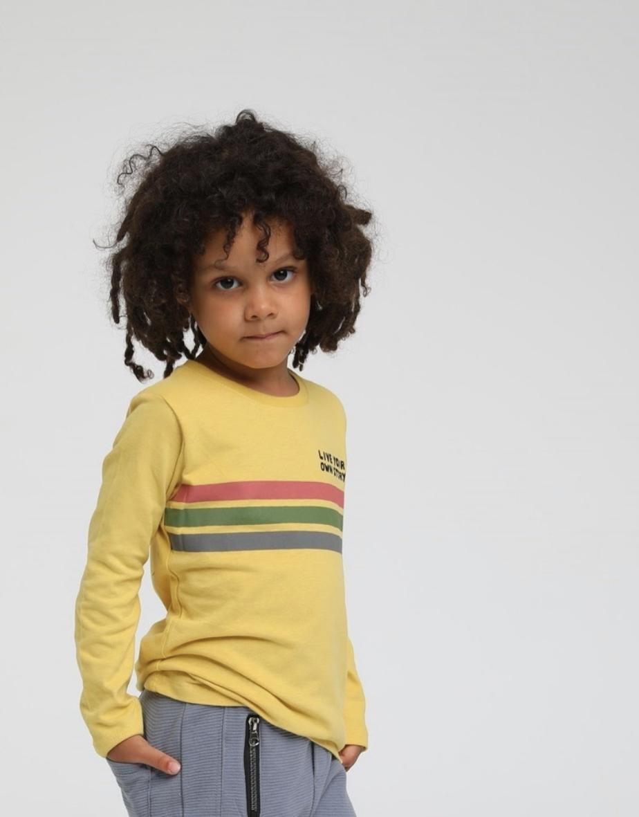 Boys Long Sleeve Tshirt with 3 stripes