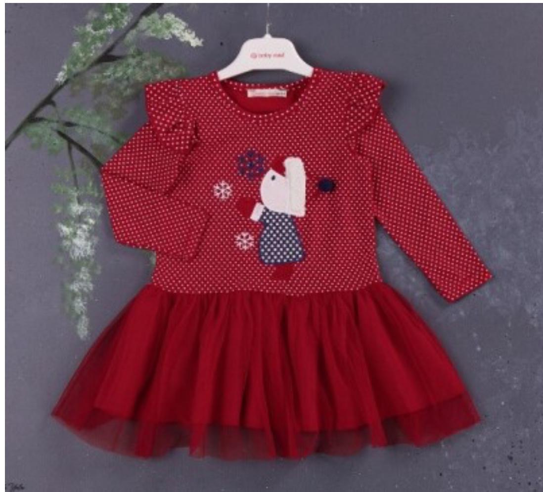 red snowflake dress Red Snowflake Dress by Cotton Kids