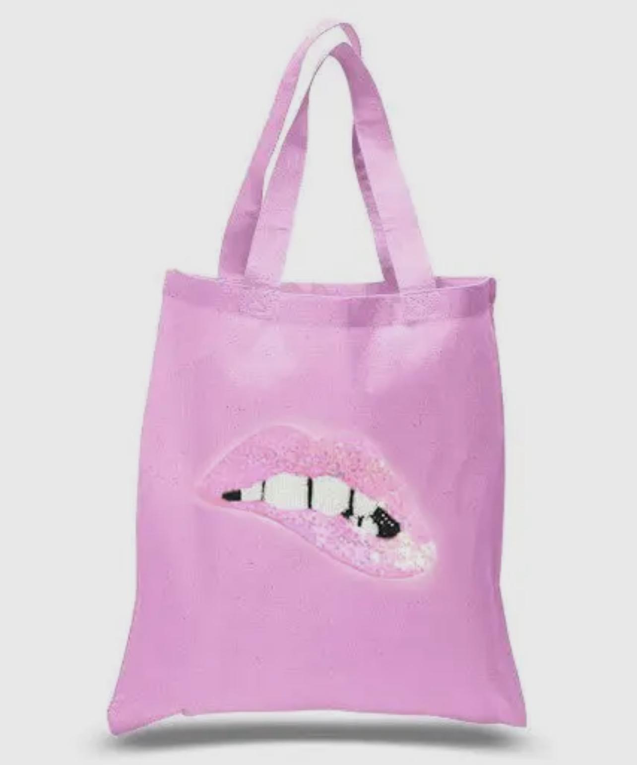 Pink Lips Tote Bag