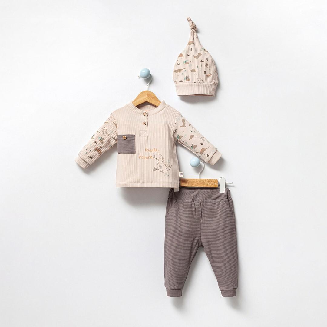 Organic Baby Boys Dino 3 Piece Set