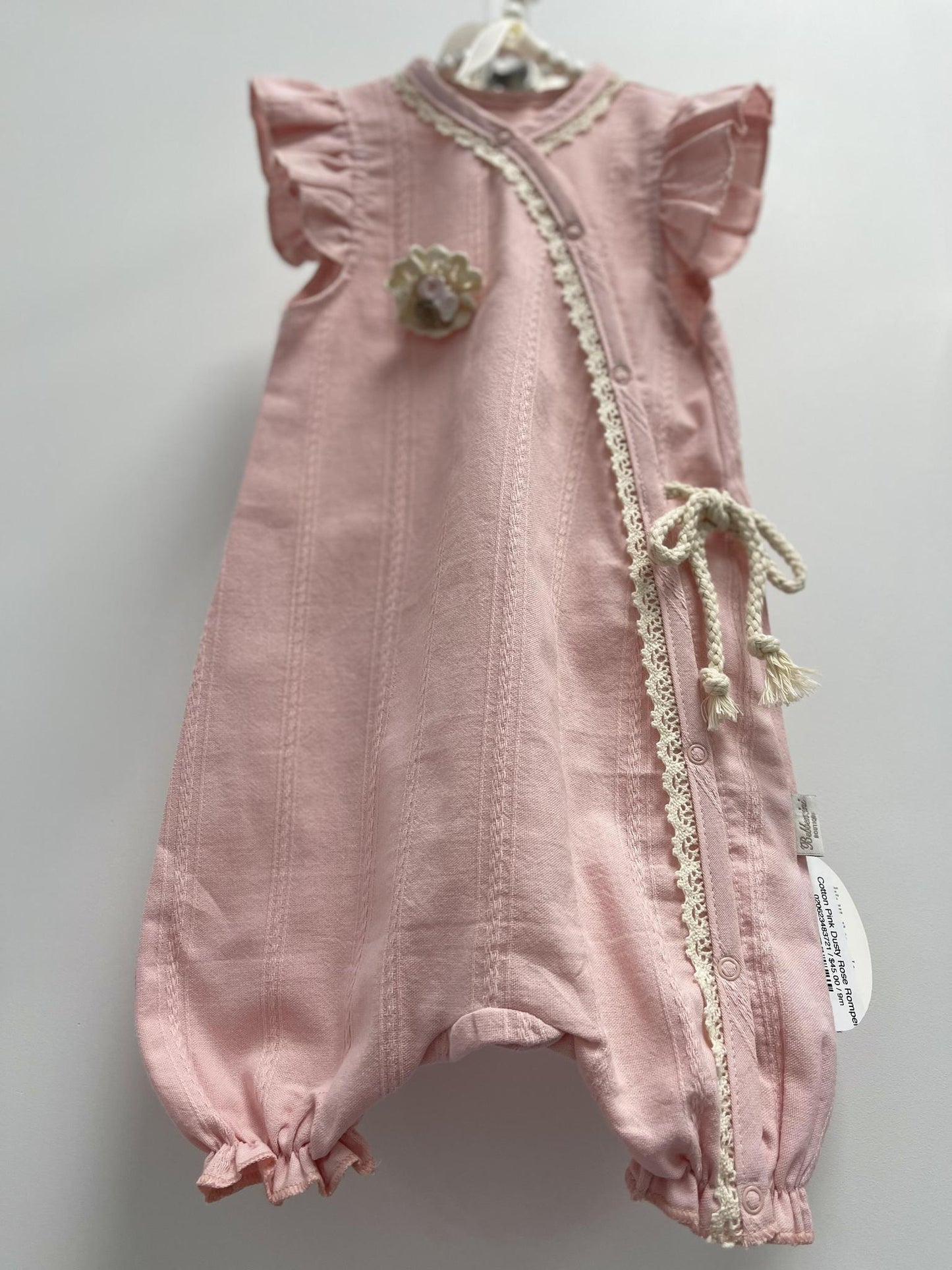 Cotton Pink Dusty Rose Romper