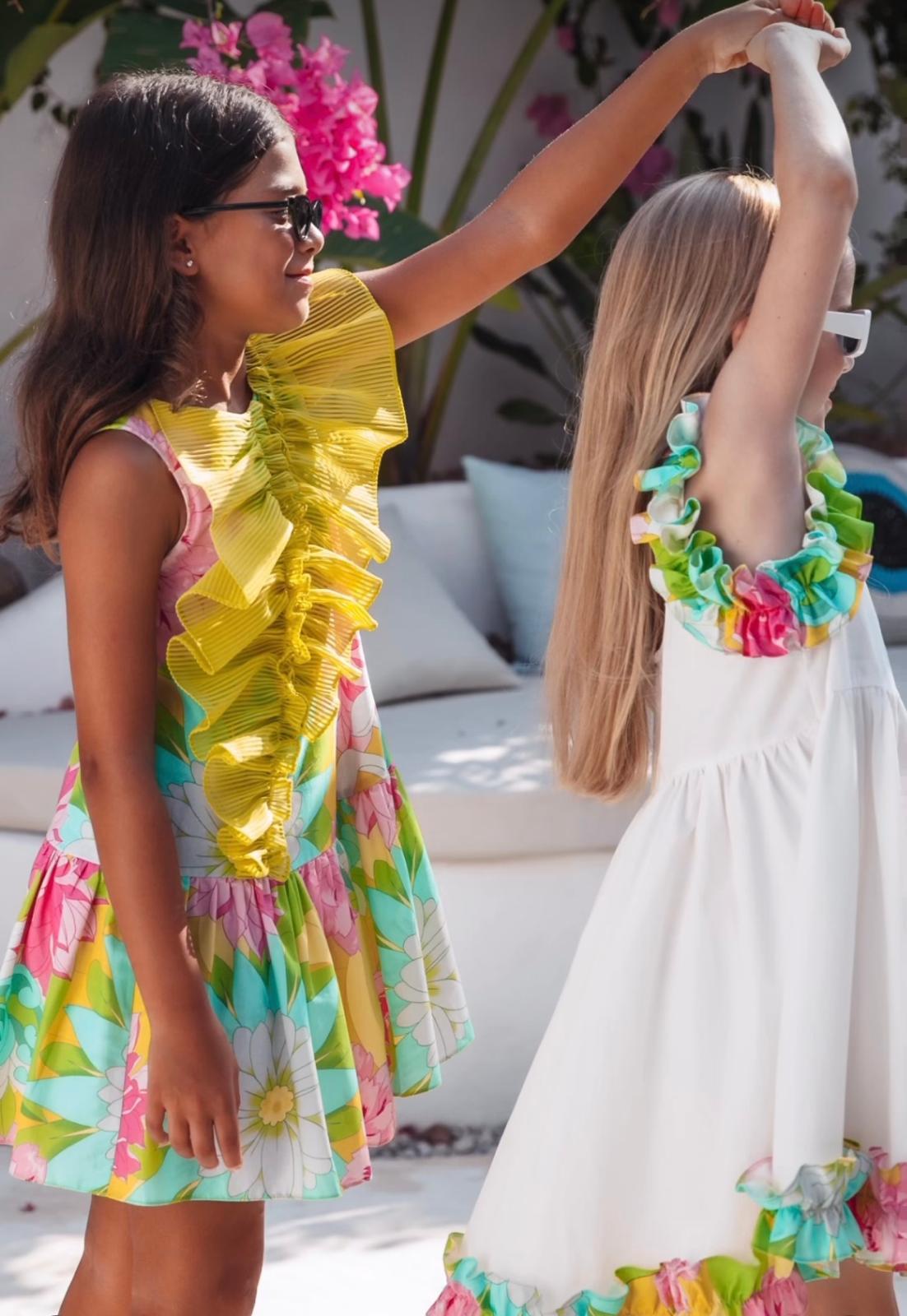 Sheshe Off White Floral Dress