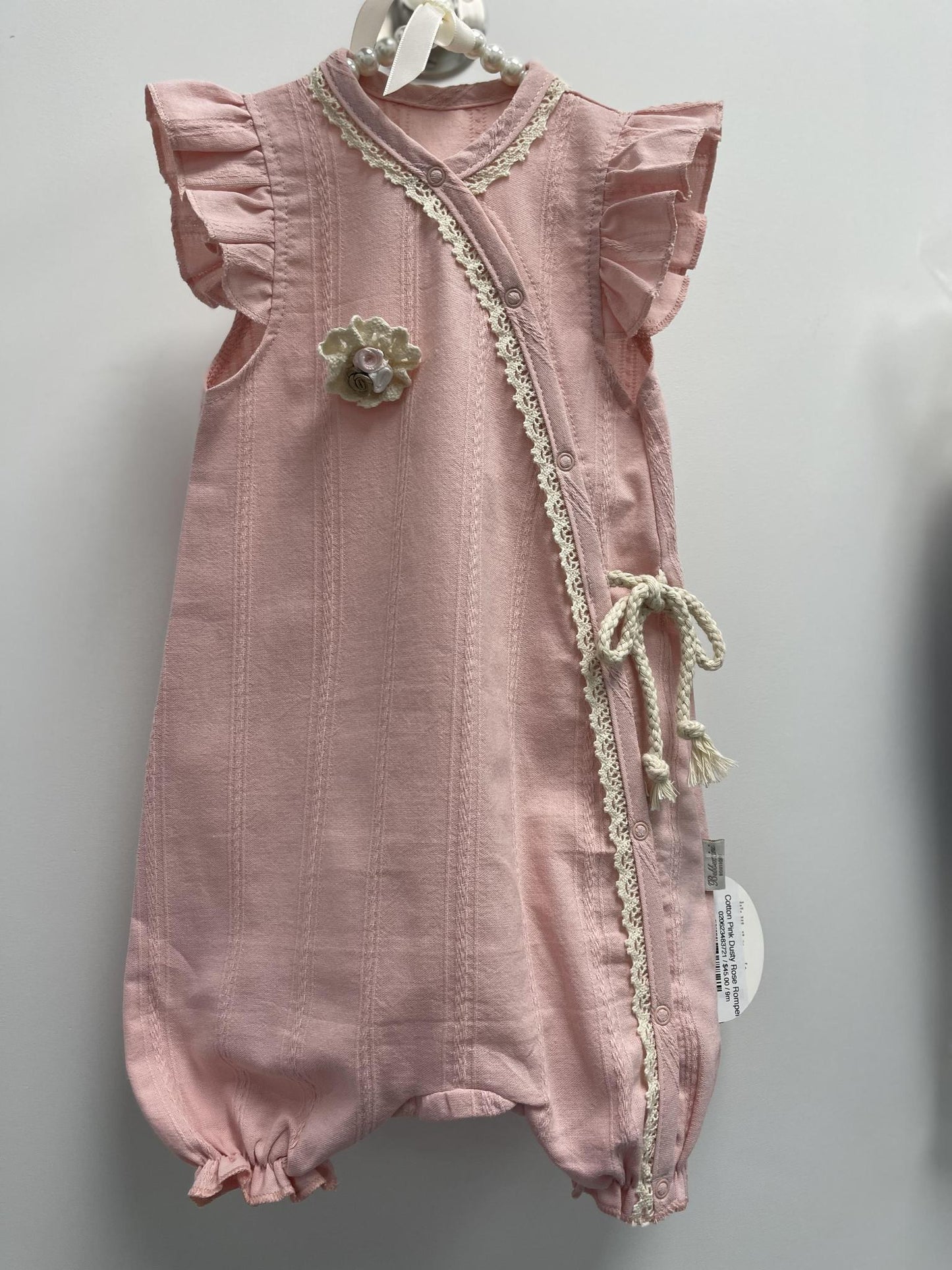Cotton Pink Dusty Rose Romper