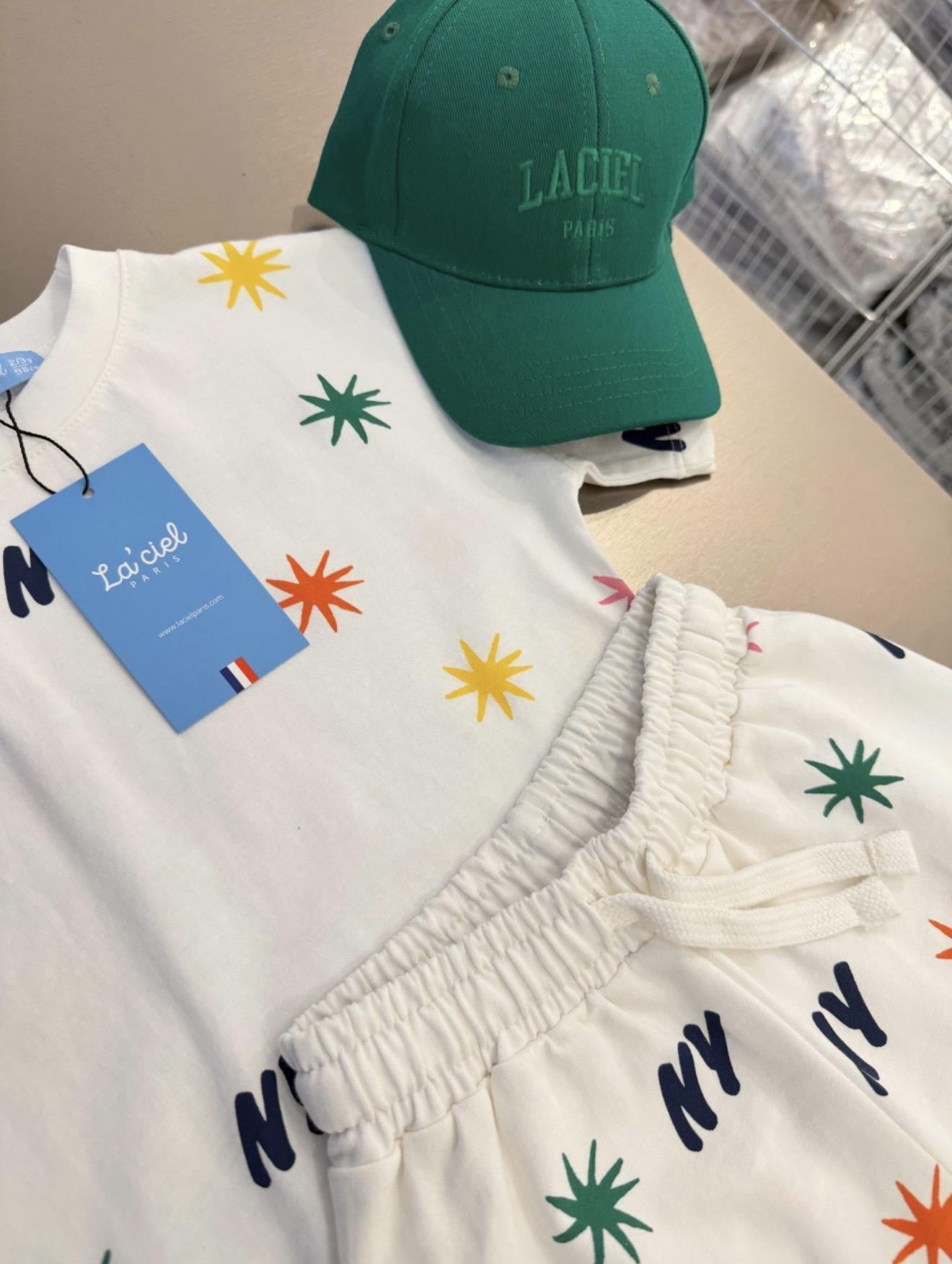 Green 3 Piece Boy Set -Tshirt, Shorts and Cap