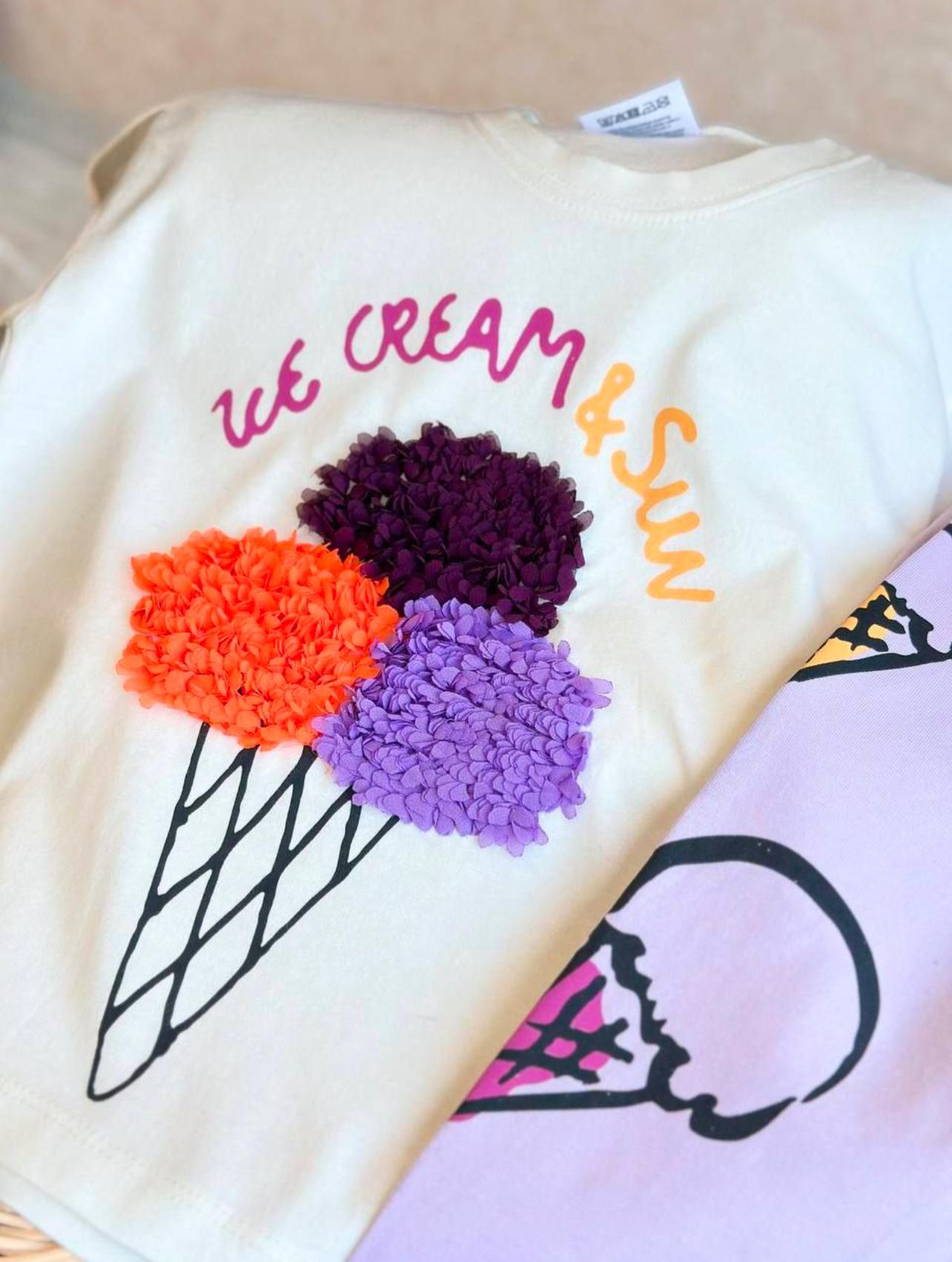 Ice Cream and Sun Tshirt and Leggings set