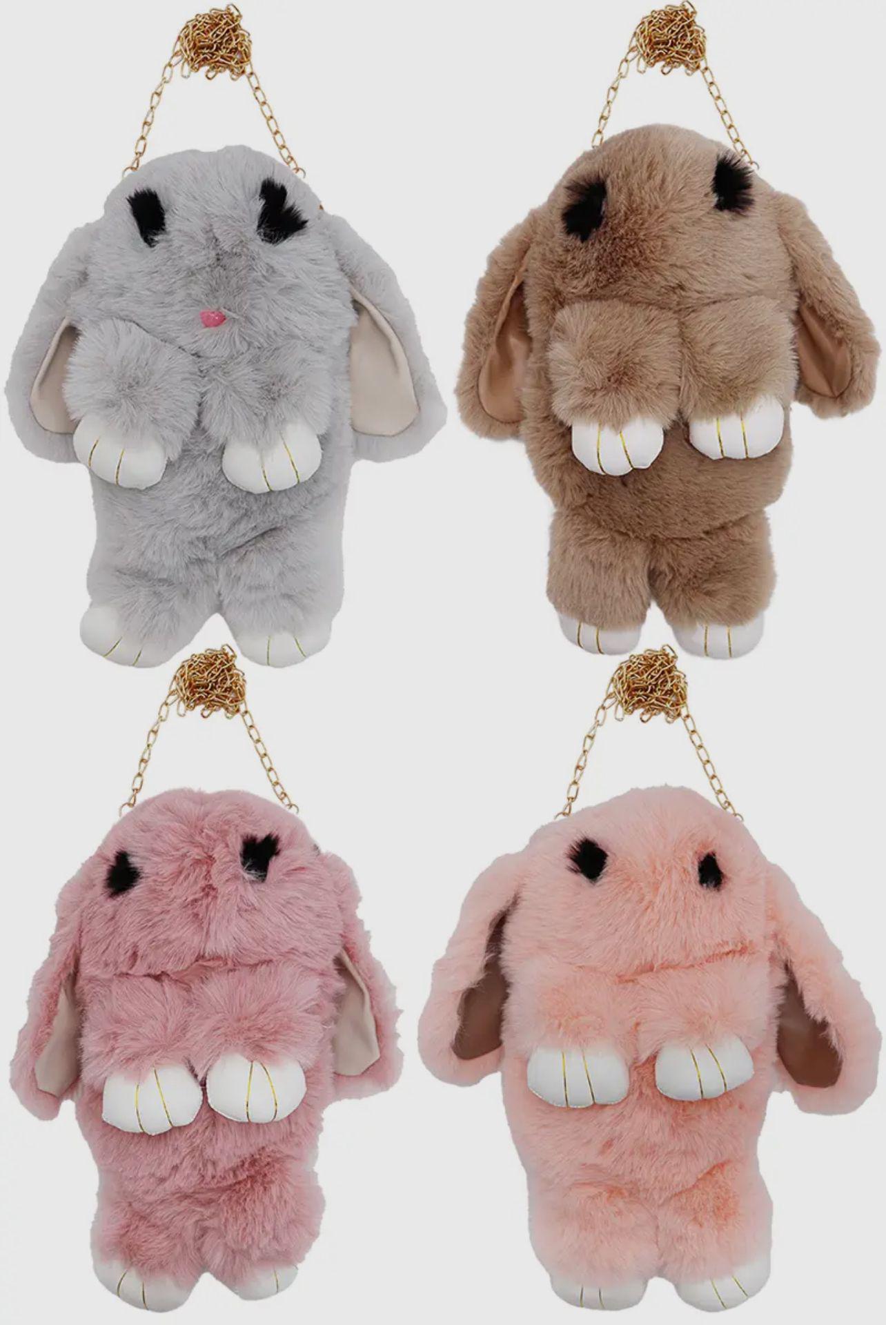Grey Cute Bunny Backpack