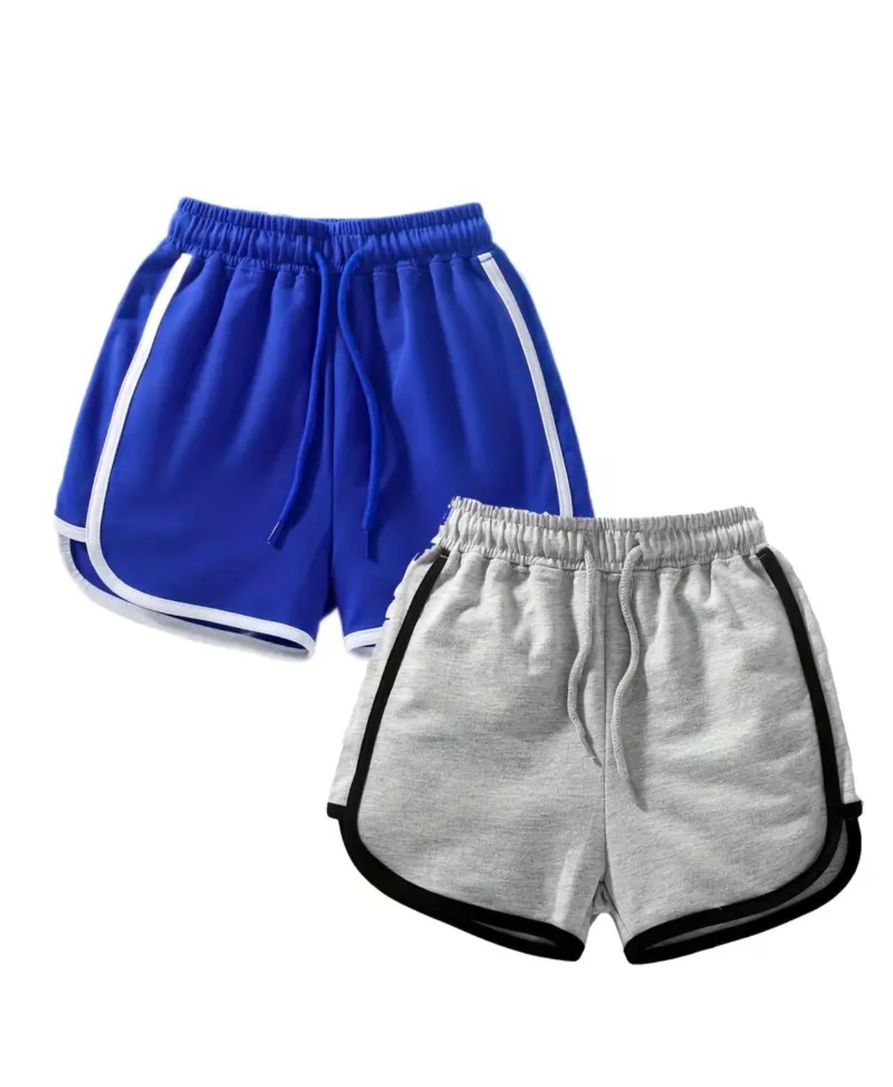 Boys Blue Cotton Sport Shorts